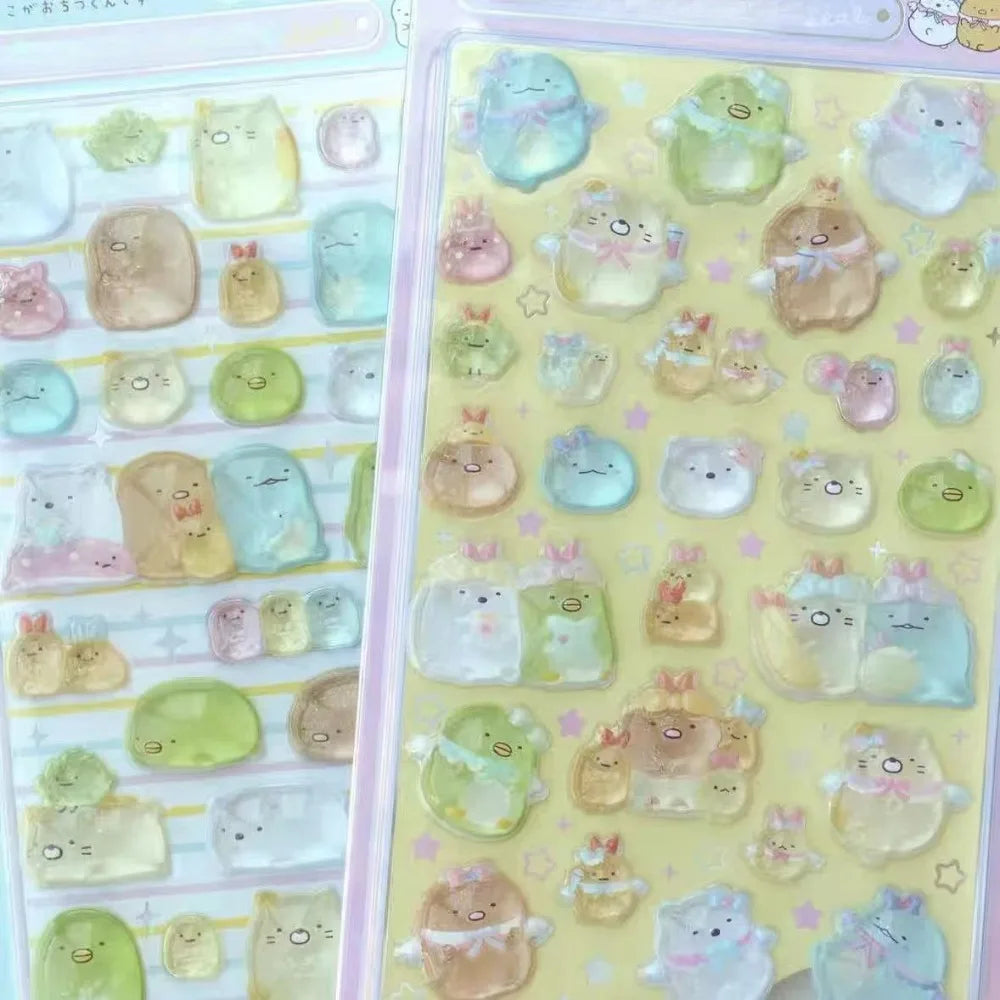 sumikkogurashi すみっコぐらし Stickers Cartoon Creative Peripheral Phone Case Transparent Sticker Friend Birthday Gift Beauty World Shop