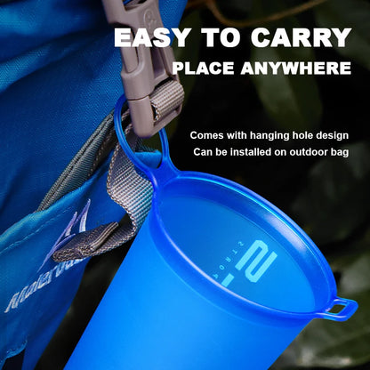 WRELS Folding Water Bottle TPU BPA-Free Collapsible Soft Flask Outdoor Sport Hiking Camping Running Portable Soft Water Bottle Beauty World Shop
