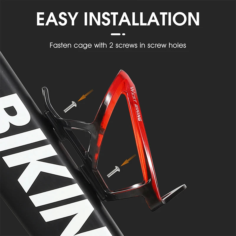 WEST BIKING Bicycle Water Bottle Cage Colorful Gradient Cycling Bottle Holder Ultralight MTB Road Bike Water Bottle Bracket Beauty World Shop