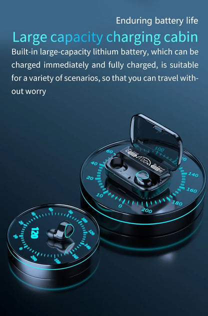 M10 TWS Wireless Headphones: Bluetooth Connection, Charging Box, 9D Stereo, Sports Waterproof Earbuds + Microphone Beauty World Shop