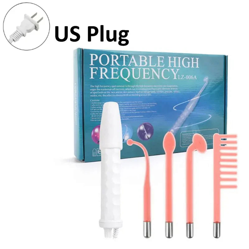 4 In 1 Handheld Electric For Face Skin Beauty Tools Portable High Frequency Facial Therapy Wand Acne Treatment Machine Neon Wand Beauty World Shop