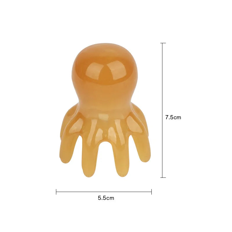 Octopus Head Massager Comb Head Meridian Manual Acupressure Tool Portable SPA Gua Sha Massage Comb Beauty World Shop