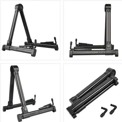 Folding Adjustable Instrument Stand Guitar Rack Instrument Display Stand Bass, Acoustic, Classical, and Electric Guitar Support Beauty World Shop