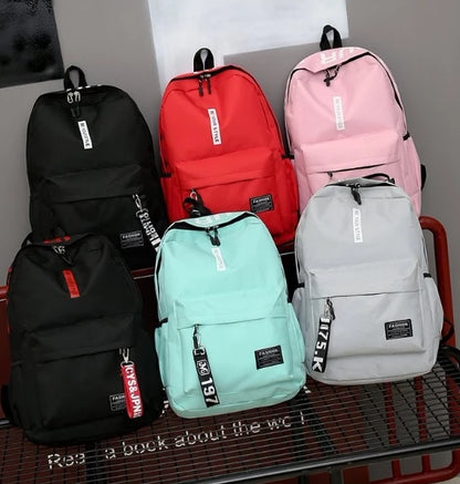 Fashion trend backpack backpack for men and women junior high school high school student bag large capacity korean version of th Beauty World Shop