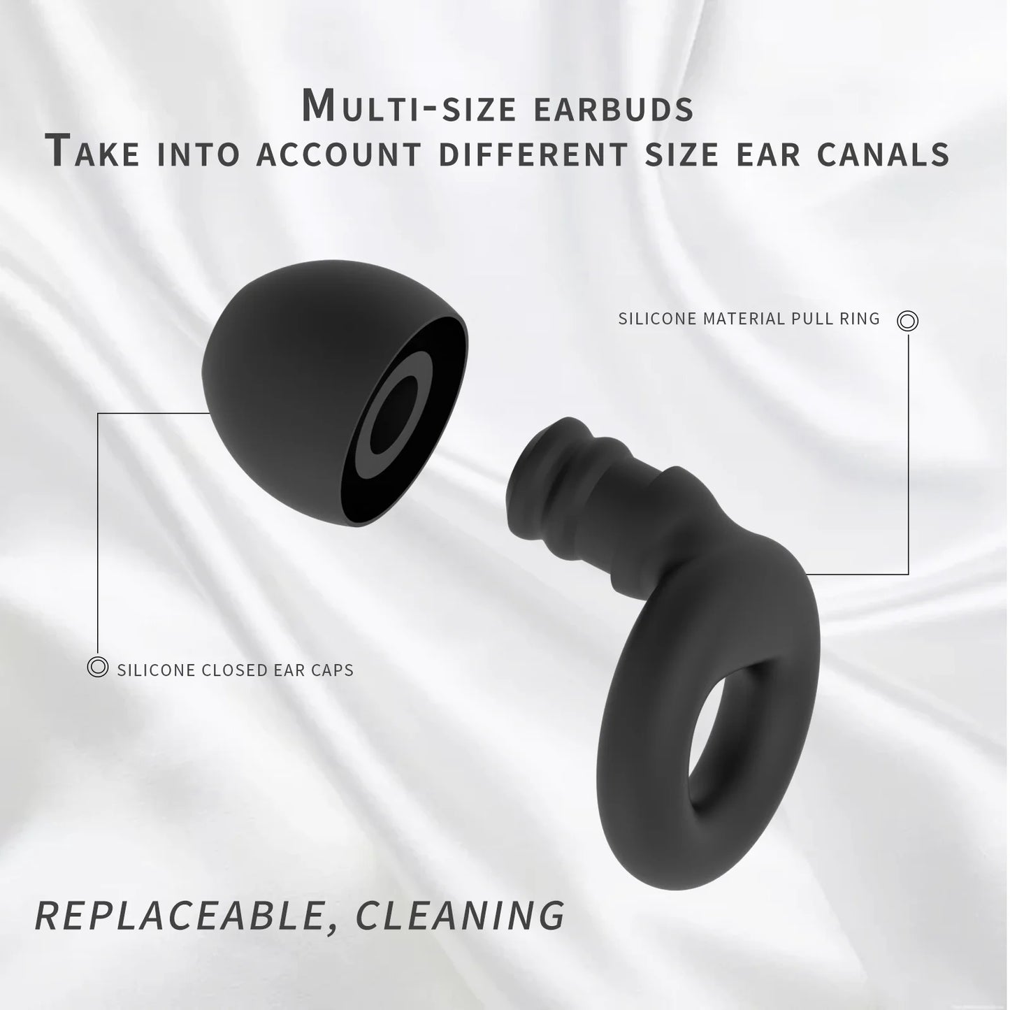 Silicone Earplugs for Swimming Sleep Noise Cancel Noise Reduction-Soundproof Reduce Disturbances -Quality loop Earplugs Beauty World Shop