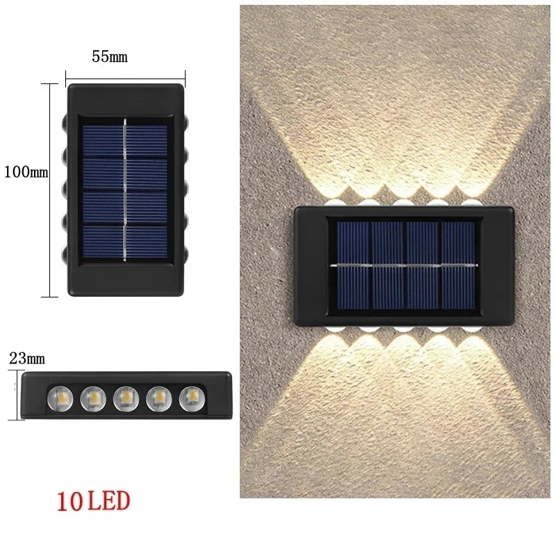 Solar LED Outdoor Light Solar Lighting Sensor Lamp Streetlights Exterior Garden Decoration Garland Waterproof Solar Wall Light Beauty World Shop