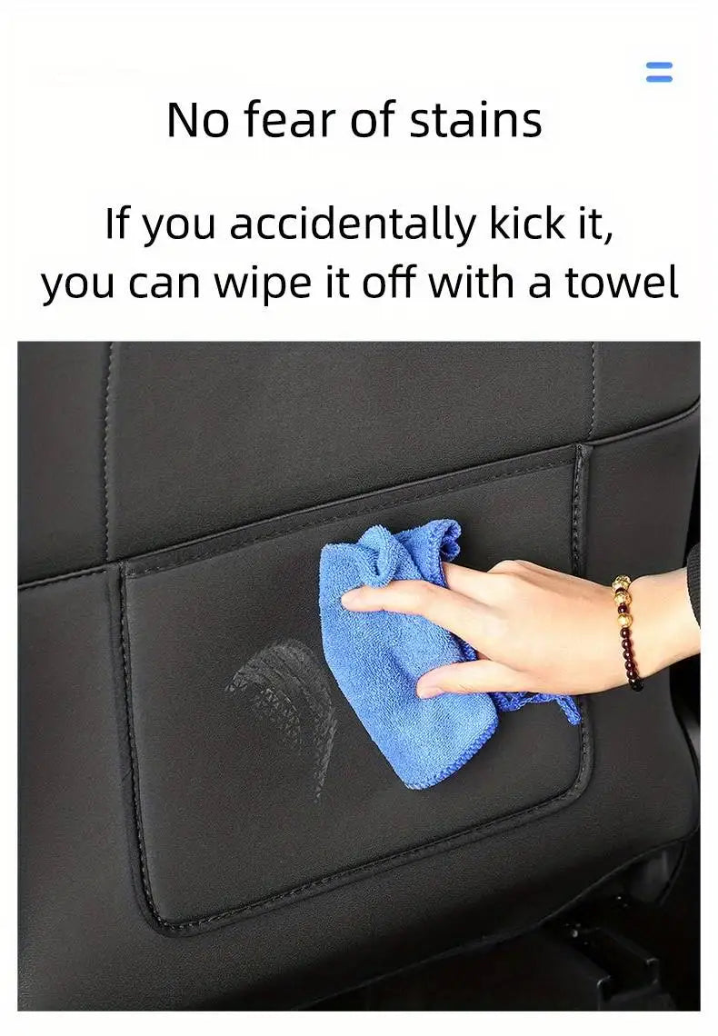 Car Seat Back Protective Mat For Tesla Model 3 / Y Full Seat Anti Kick Pad Leather Anti Scratch Protector Mats Car Accessories Beauty World Shop