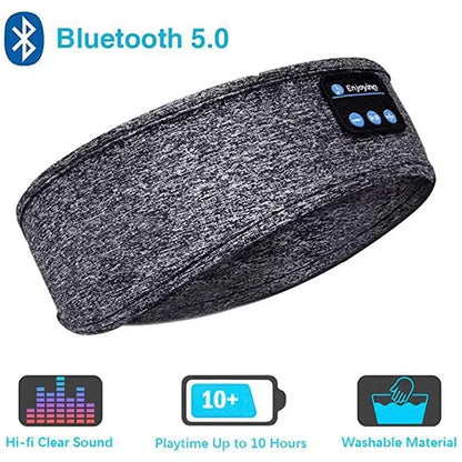 HOMEFISH BT Earphones Sports Sleeping Headband Elastic Wireless Headphones Music Eye Mask Wireless Bluetooth Headset Headband Beauty World Shop