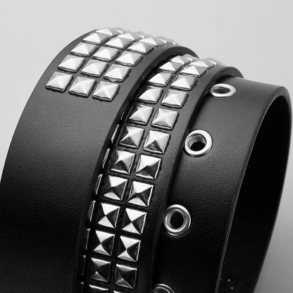 Trend Rivet Belt Heavy Metal Belt Men Women Punk Nightclub Rock Style Belt Jeans Belt Y2K Belt Fashion Decoration Women's Belts Beauty World Shop
