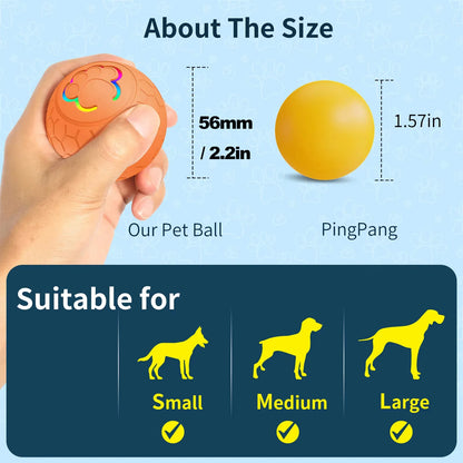 Smart Dog Toy Ball Electronic Interactive Pet Toy Ball USB Automatic Bouncing Rolling Toy Ball With RGB Lights Puppy Cat Product Beauty World Shop