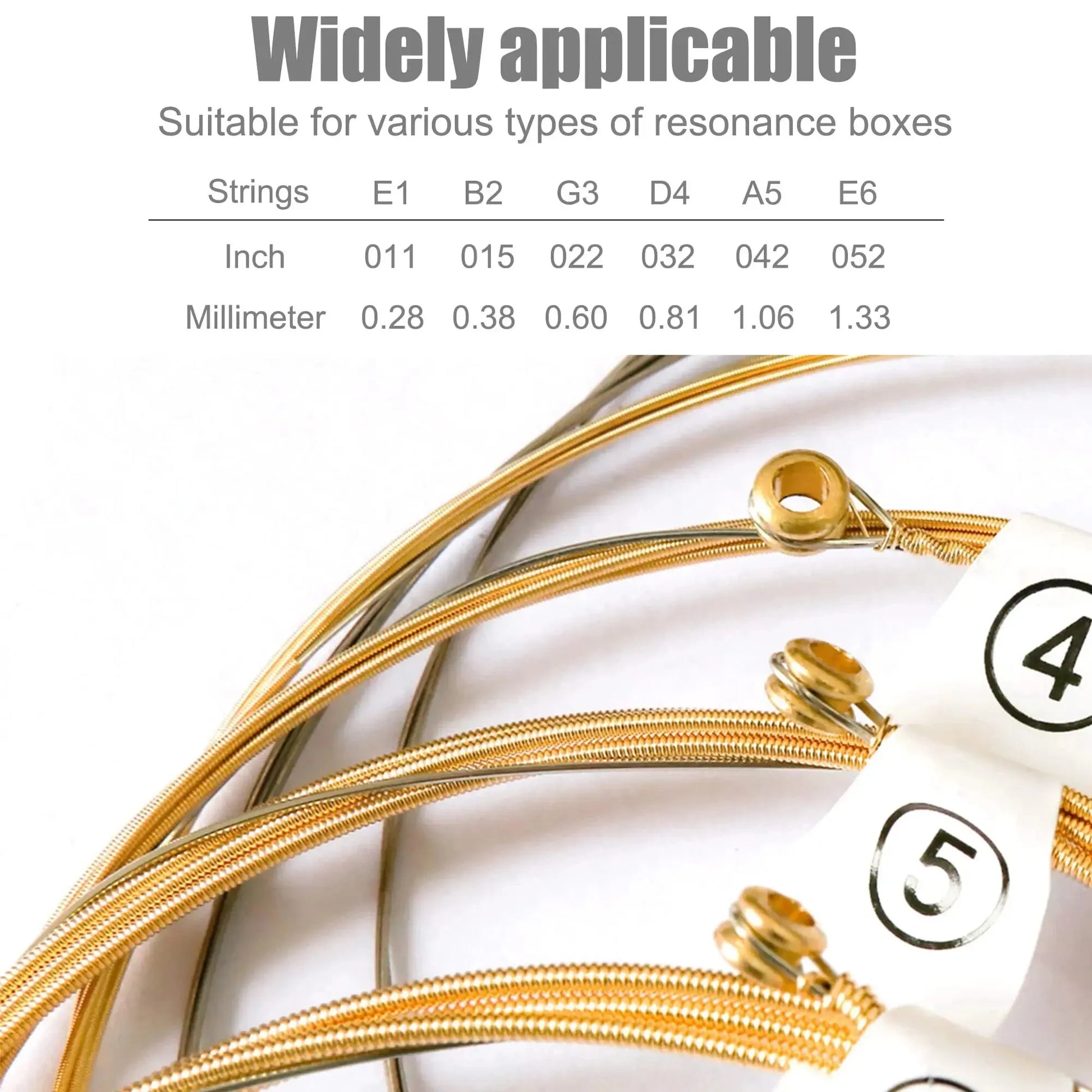 1 SET 6 Pieces Copper Guitar Strings 1-6 for Classical Classic Steel Wire Classic Acoustic Folk Guitar Parts Accessories Beauty World Shop