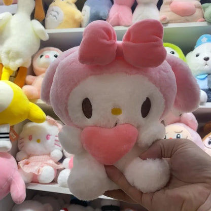 22cm Sanrio Hello Kitty Kuromi Pillow KT Plush Toy Girls Soft Stuffed Animal Toys Heart My Melody Cinnamoroll Stuff Doll Gifts Beauty World Shop