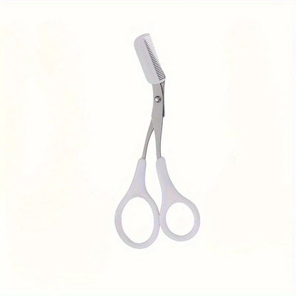 Stainless Steel Eyebrow Trimming Scissors With Comb, Safe Eyebrow Trimming Makeup Tool, Precise Creation Of Perfect Eyebrow Shap Beauty World Shop