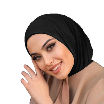 Ready To Go Full Cover Inner Instant Hijab for Ladies Girls Women With Tie Back Buttons Premium Quality Jersey Scarf Beauty World Shop