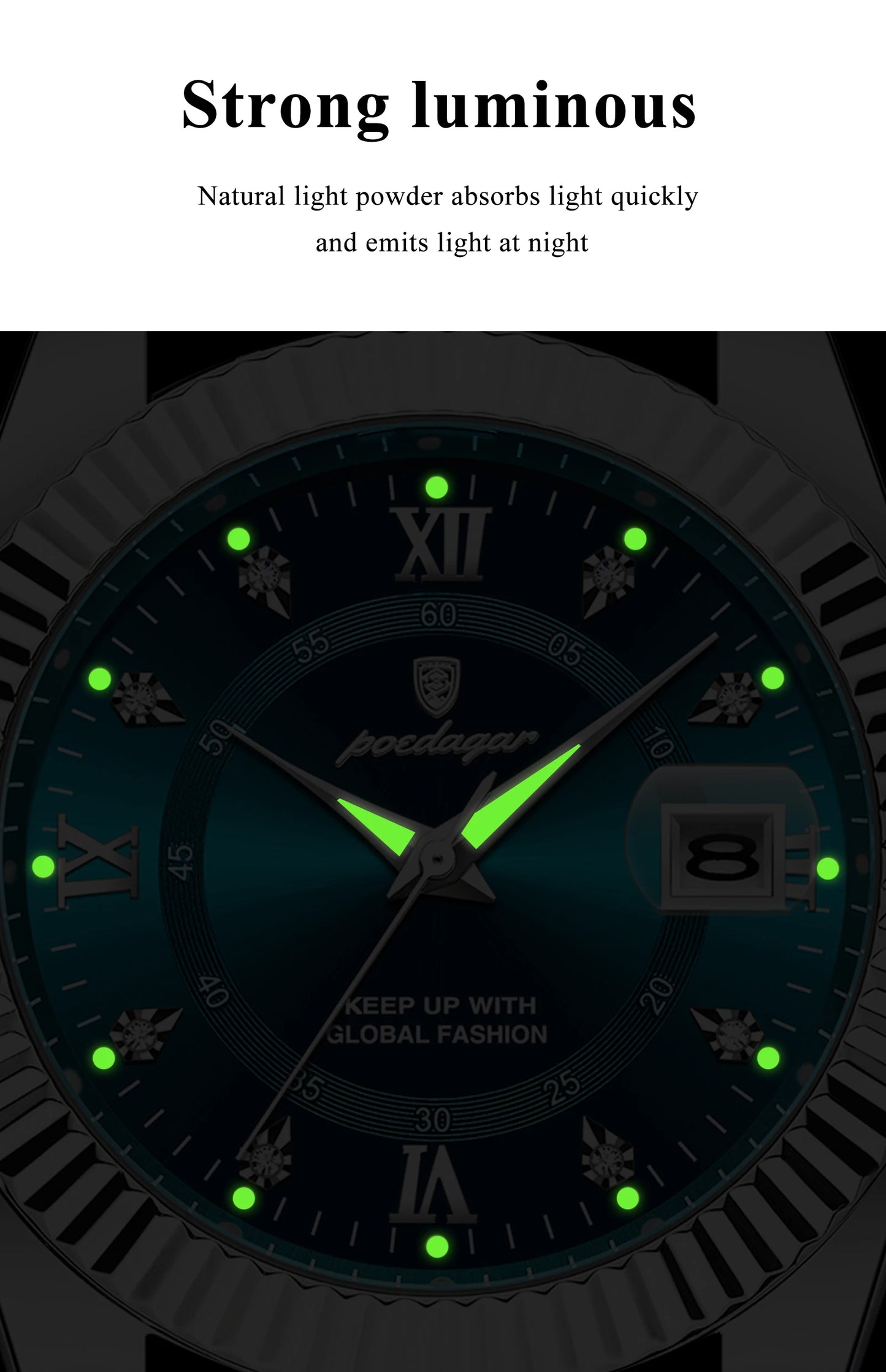 POEDAGAR Original Men Wristwatch Waterproof Luminous Date Business Man Clock Stainless Steel Quartz Military Men's Watches Reloj Beauty World Shop