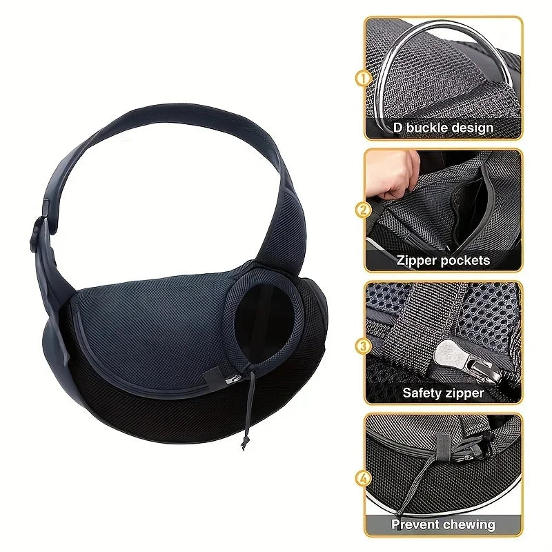 1Pc Dog out backpack,Dog Sling Carrier Breathable Mesh Travel Crossbody Bag For Puppy Cat Hiking Camping Beauty World Shop
