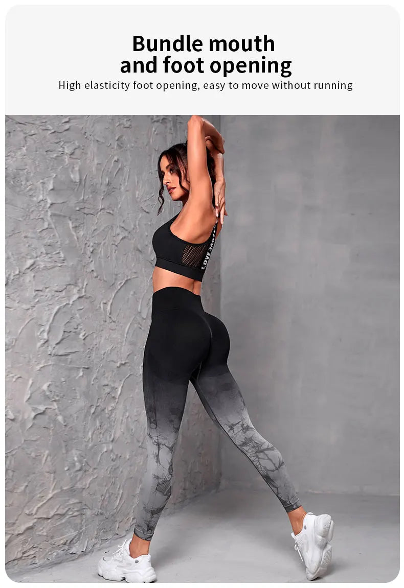 Yoga Pants Women Seamless Leggings Push Up Sports Fitness Joggings High Waist Gym Workout Scrunch Tie Dye Running Leggings Beauty World Shop