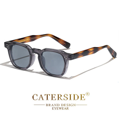 CATERSIDE Fashion Men Sunglasses Small Frame Square Personalized Design Sun Glasses Women Travel Party Business Festival Gift Beauty World Shop