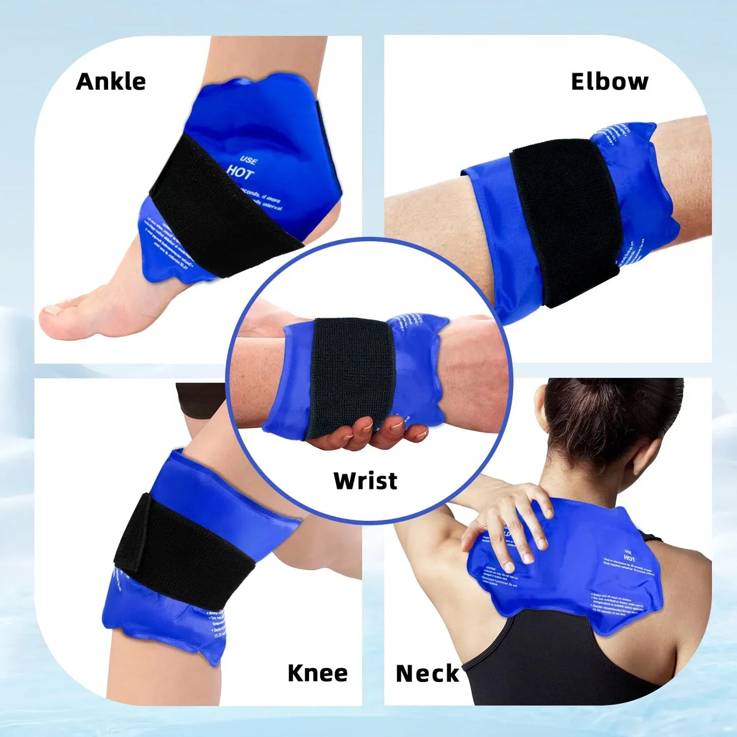 Ankle Brace Ice Pack Wrap For Sport Injuires Hot & Cold Compress Use Large Reusable Gel Cold Pack Ankle Support Beauty Trend Shop