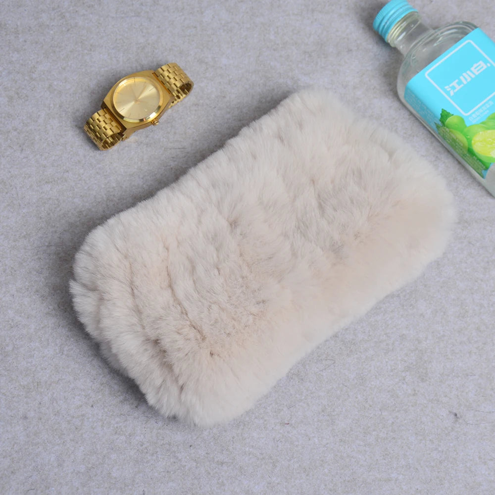 Women Handmade Stretch 100% Real Rabbit Fur Scarf Knit Genuine Rex Rabbit Fur Headbands Girls Natural Rabbit Fur Ring Scarves Beauty World Shop