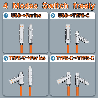 Type C To Typec Cable 2-In-2 66W Pd Fast Charging Usb C To Usb C To iPhone Suitable for iPhone iPad Huawei Xiaomi Samsung Redmi Beauty World Shop
