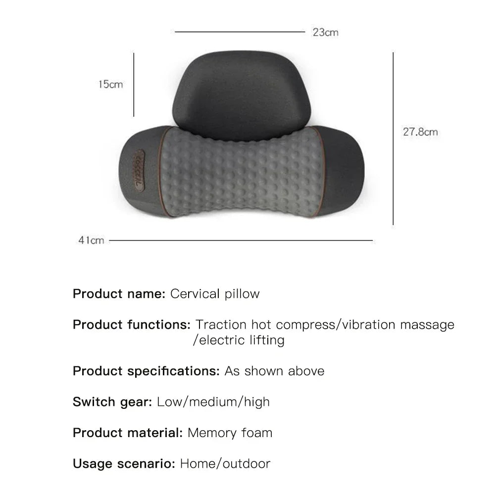 Electric Neck Massager Pillow Cervical Stretcher Heating Vibration Massage Back Traction Orthopedic Sleeping Pillows Support Beauty World Shop