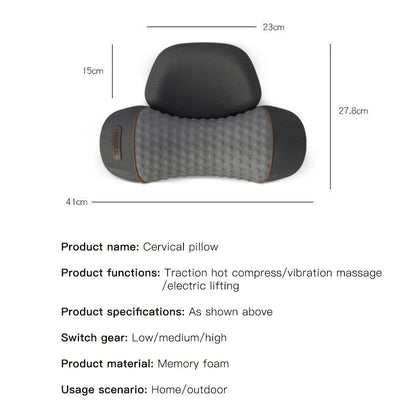 Electric Neck Massager Pillow Cervical Stretcher Heating Vibration Massage Back Traction Orthopedic Sleeping Pillows Support Beauty World Shop