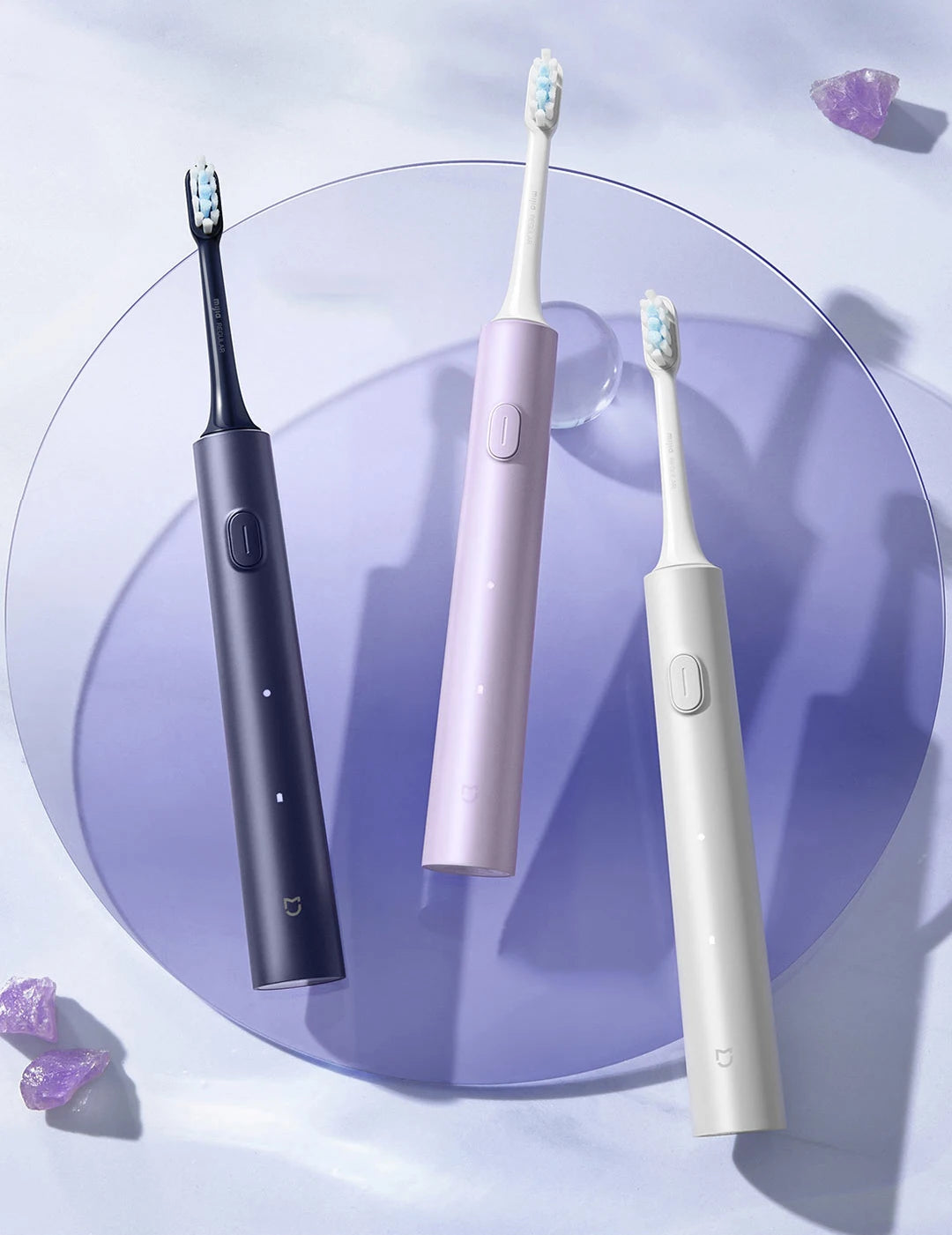 Mijia Sonic Electric Toothbrush T302 3colors 4 Brush Heads IPX8 Water Proof 360° Wireless Charging 4 Modes Cleaning Teeth Beauty World Shop