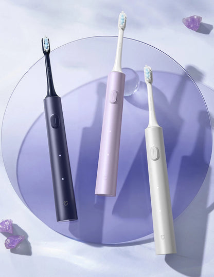 Mijia Sonic Electric Toothbrush T302 3colors 4 Brush Heads IPX8 Water Proof 360° Wireless Charging 4 Modes Cleaning Teeth Beauty World Shop