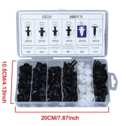 Auto Fastener Clip Mixed Car Body Push Retainer Pin Rivet Bumper Door Trim Panel Fastener Kit Car Clips Box or Bag packaging Beauty World Shop