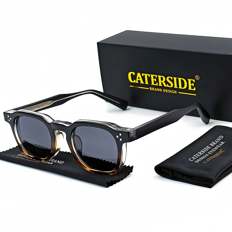 CATERSIDE Fashion Men Sunglasses Small Frame Square Personalized Design Sun Glasses Women Travel Party Business Festival Gift Beauty World Shop