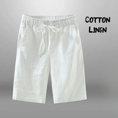 Men Shorts for Men Cotton Linen Casual Breathable Beach Shorts Men's Short Sweatpants Vacation Gym Basketball Beauty World Shop
