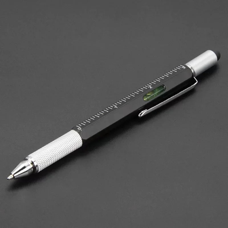 7 in 1 Multifunctional Pen Touch Screen Stylus Capacitive Pen with Screwdriver Ruler Levelgauge Refillable Ballpoint Pencil Tool Beauty World Shop