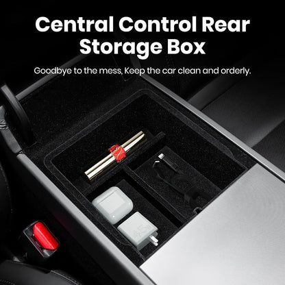 YZ For Tesla Highland Model 3 Y Juniper Center Armrest Hidden Box Holder Console Organizer Car Storage Box  Accessories Beauty World Shop