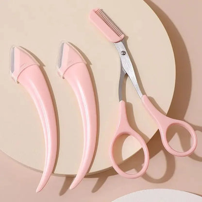 Eyebrow Trimmer Set, Curved Eyebrow Razor, Eyebrow Scissors With Comb, Convenient Easy Beauty Tools For Beginners Beauty World Shop