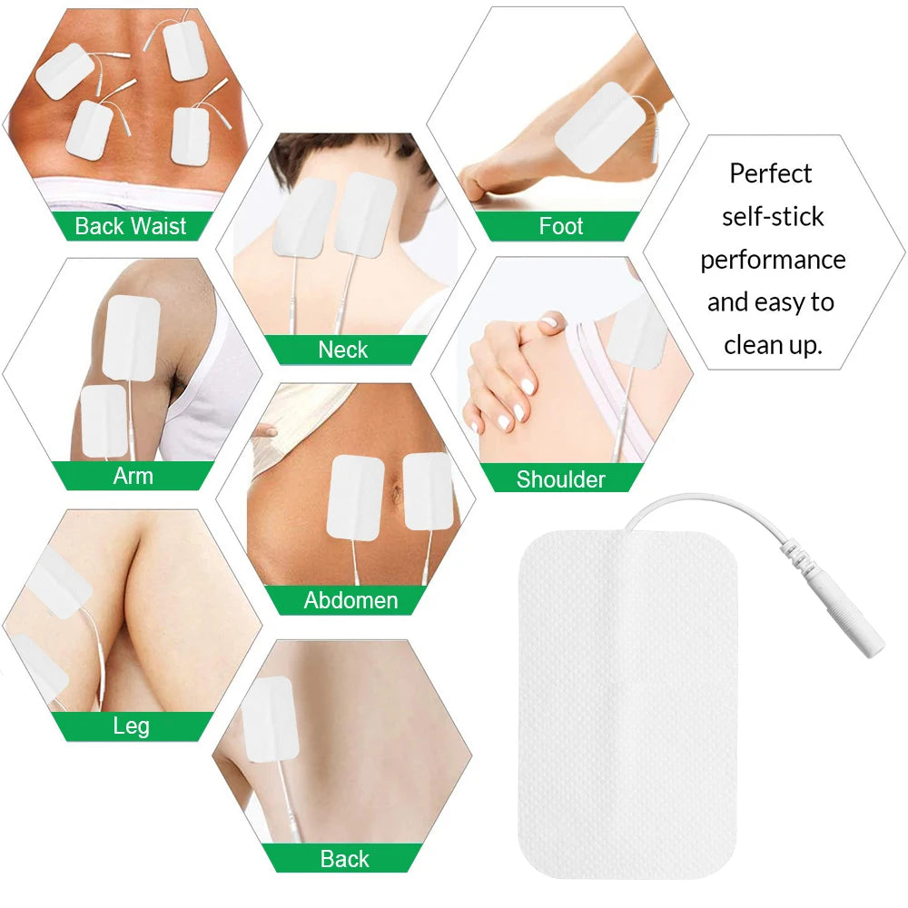 10/20/50Pcs Tens Electrode Pads Gel Self-adhesive Patches For Acupuncture Massager Slimming Pulse EMS Muscle Stimulator Sticker Beauty World Shop