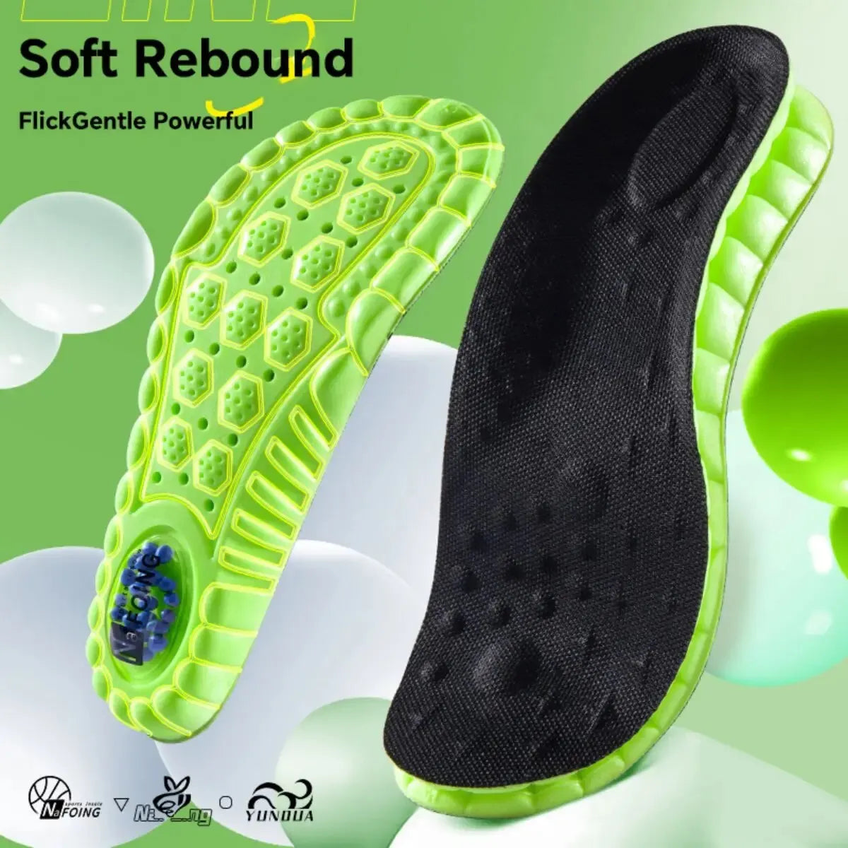 1Pair 4D Cloud Sport Insoles for Shoes PU Air Cushion Sole Soft Shock Absorption Deodorant Breathable Running Orthopedic Insoles Beauty World Shop