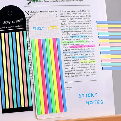 5 Roll 5 Colors Stickers Transparent Fluorescent Index Tabs Flags 5m Sticky Note Stationery Children Gift School Office Supplies Beauty World Shop
