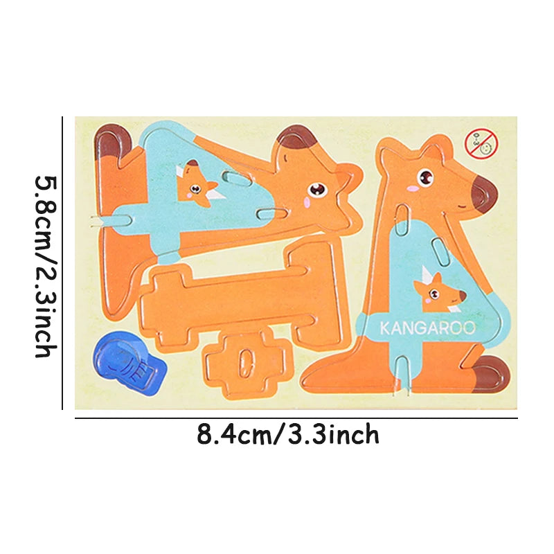 30pcs 3D Jurassic Dinosaur Cute Animals Enlightenment Paper Puzzle Puzzle Puzzle Cartoon Learning Education Puzzle Christmas Toy Beauty World Shop