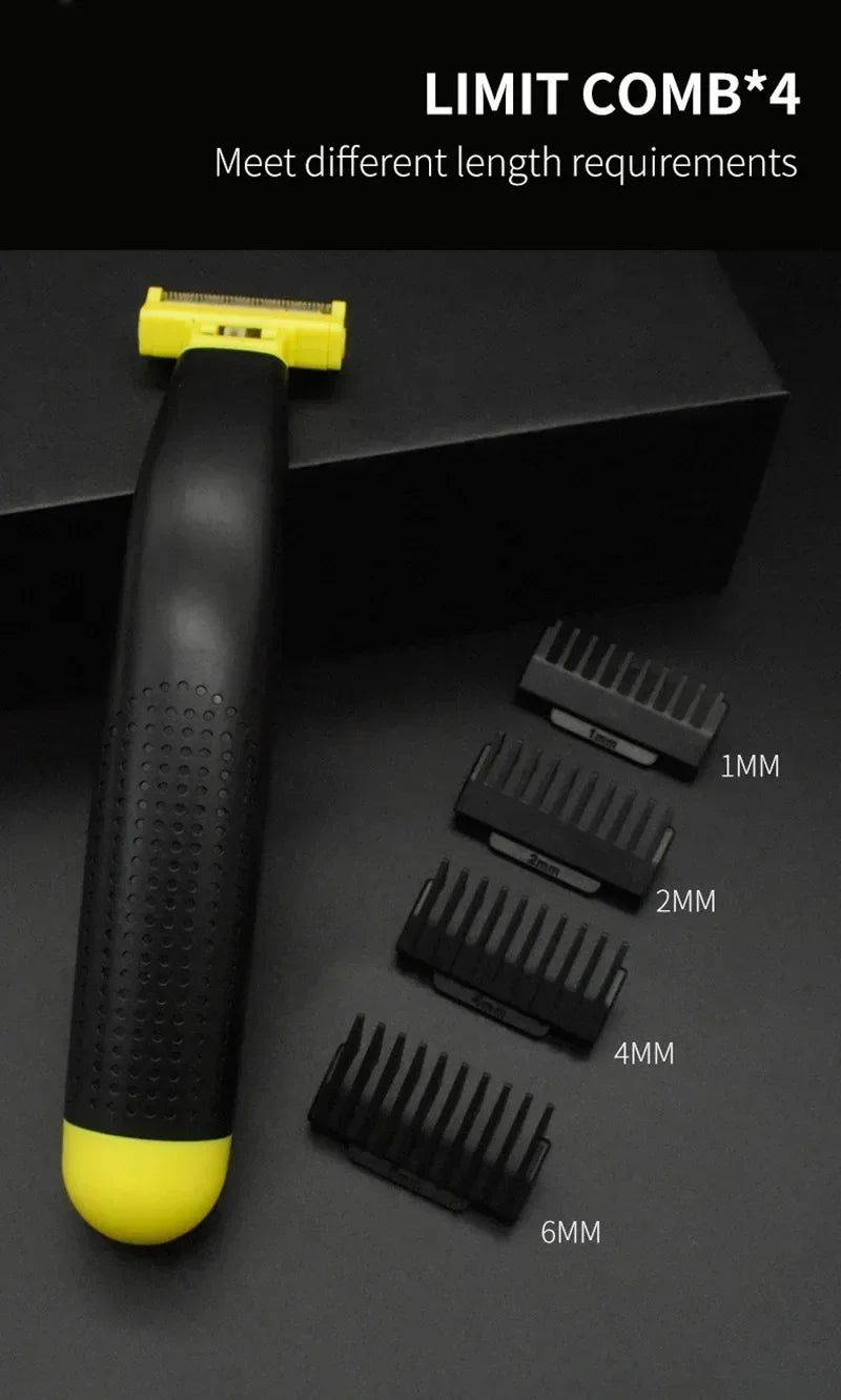 XMSJ Electric Shaver Wet and Dry Razor Double-sided Blade USB Rechargeable Portable Travel T-Shaped Hair Beard Trimmer Beauty World Shop