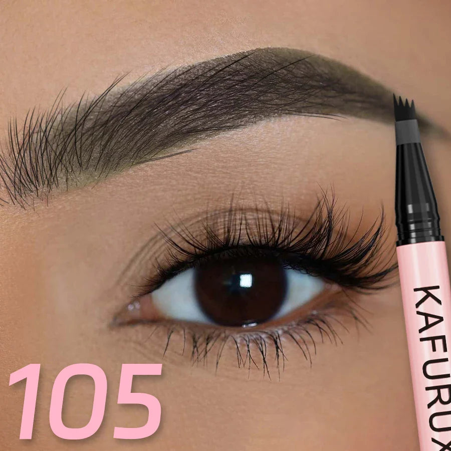6 Colors 1PC Brown Eyebrow Pen Waterproof 4 Split Tip Black Eyebrows Pencil Liquid Eye Brow Makeup Lasting Cosmetic for Gifts Beauty Trend Shop