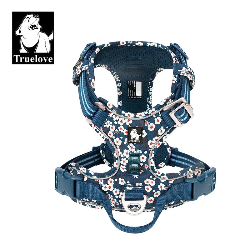 TRUE LOVE Pet Harness No Pull Nylon Reflective Dog Harness Adjustable Comfortable Control Step-in Brilliant Truelove TLH5654 Beauty World Shop