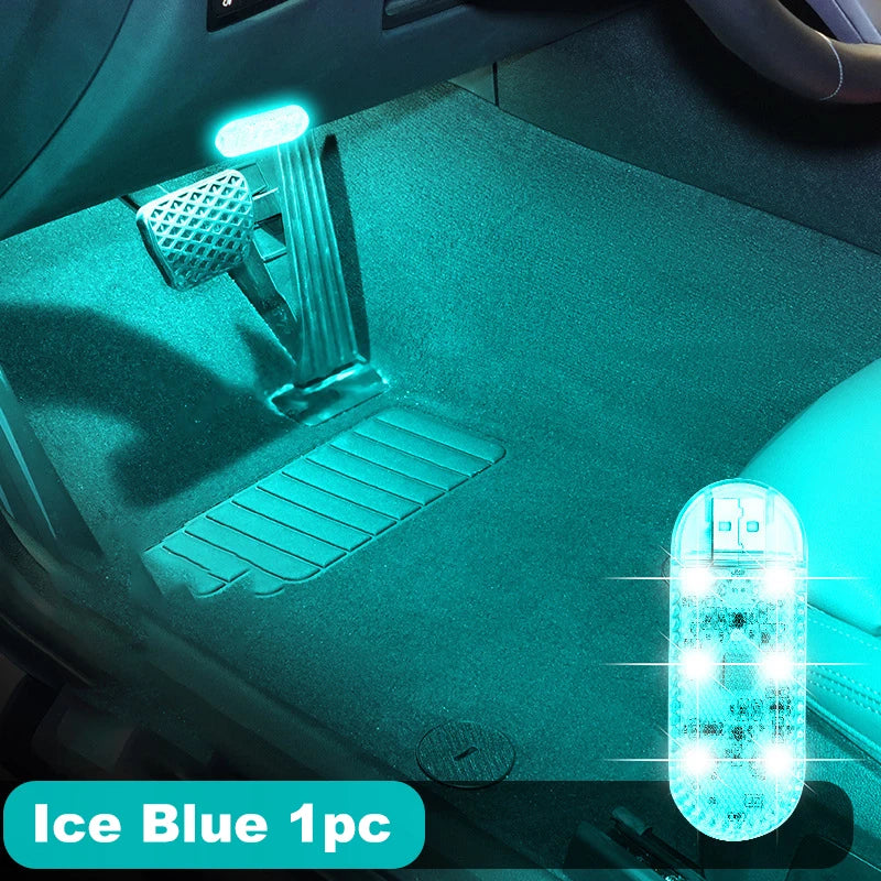 LED Car Mini Touch Light USB Charging Portable Auto Roof Ceiling Reading Night  Lamp Wireless Car Decoration Ambinet Light Beauty World Shop