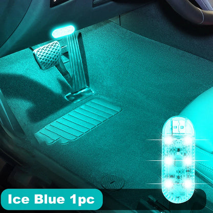 LED Car Mini Touch Light USB Charging Portable Auto Roof Ceiling Reading Night  Lamp Wireless Car Decoration Ambinet Light Beauty World Shop