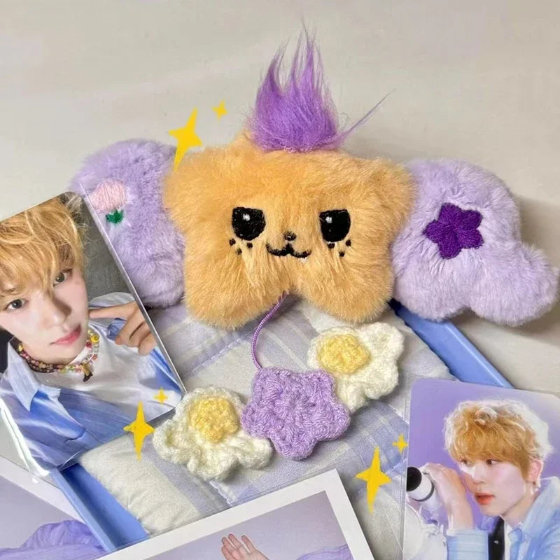 1PC Star Pendant Key Chain Doll Album Plush Pendant Doll School Bag Decoration Gifts Beauty World Shop