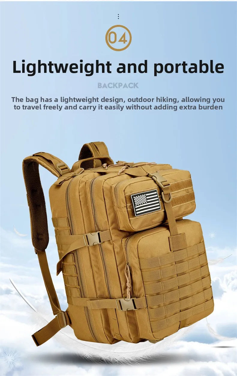 Adjustable Shoulder Straps Hiking Backpack Zipper Closure Travel Sports Camping Mountaineering Cycling Outdoor Unisex Foldable L Beauty World Shop