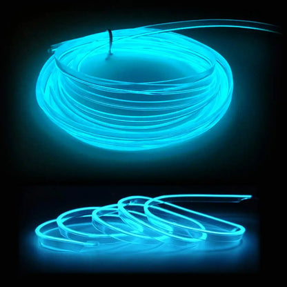 5M Car Interior Led Strip Light Neon EL Wiring Decorative Lamp For Auto DIY Flexible Ambient Light USB Party Atmosphere Diode Beauty World Shop