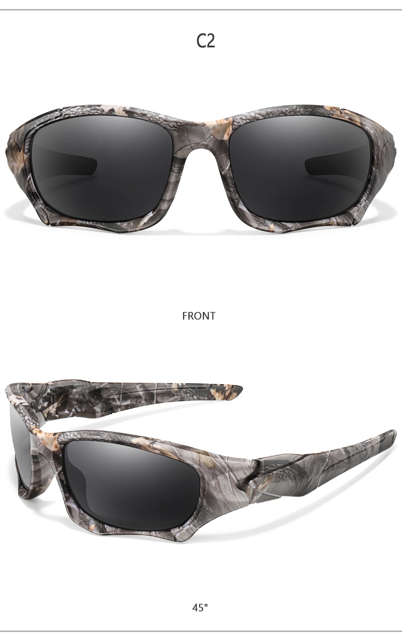 Polarized Fishing Sunglasses for Men Women Classic Camouflage Shades with UV Protection for Outdoor Driving Cycling Hiking Beauty World Shop