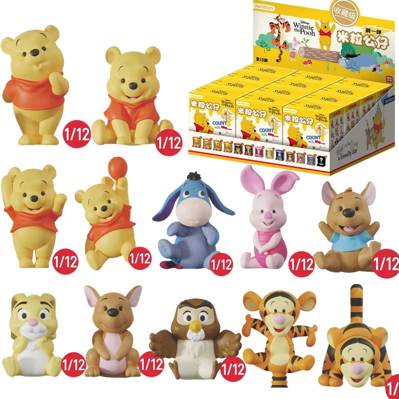 JANDOOM Disney Toy Story Stitch Mickey Mouse Winnie Zootopia Doraemon Action Figure Rice Grains Doll Model Blind Box Toys Gifts Beauty World Shop