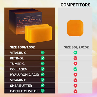 Kojic Acid Dark Spot Remover Whitening Soap Handmade Skin Care Deep Cleaning Moisturizing Cleansing Essential Soap Brighten Skin Beauty Trend Shop